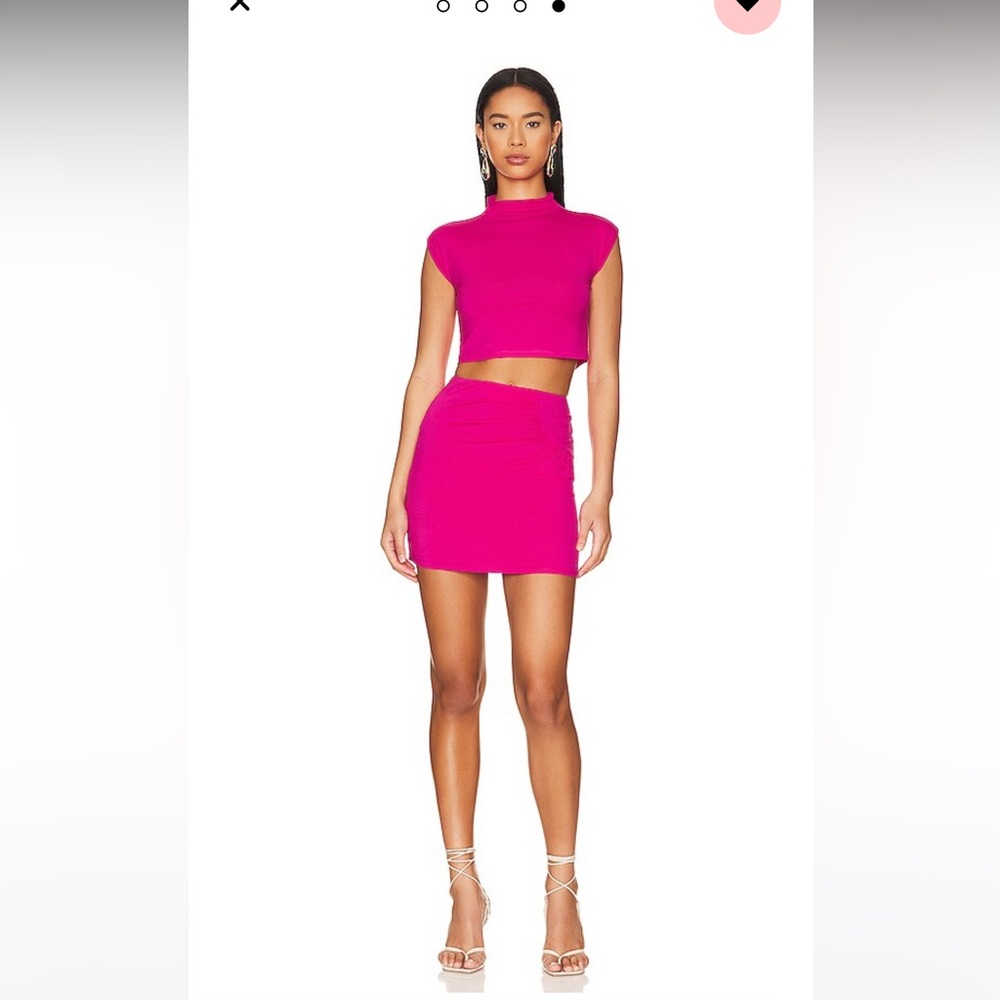 House of Harlow 1960 Vibrant Pink Top & Skirt Set